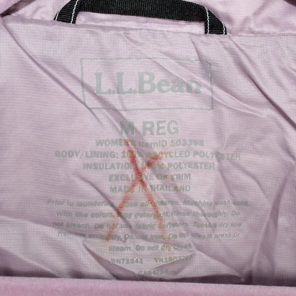 LL Bean Purple Polyester Zip Up Insulated Quilted Jacket Size M - Picture 8 of 9